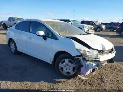 Snow Leopard Auto is parting out this white 2013 honda civic sedan Most of the parts are available....