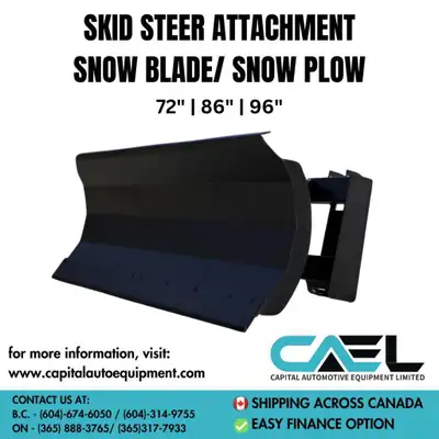 ##All kind of skid steer attachments available ## Snow Plow Angle Broom Auger Tiller Trencher Concre...