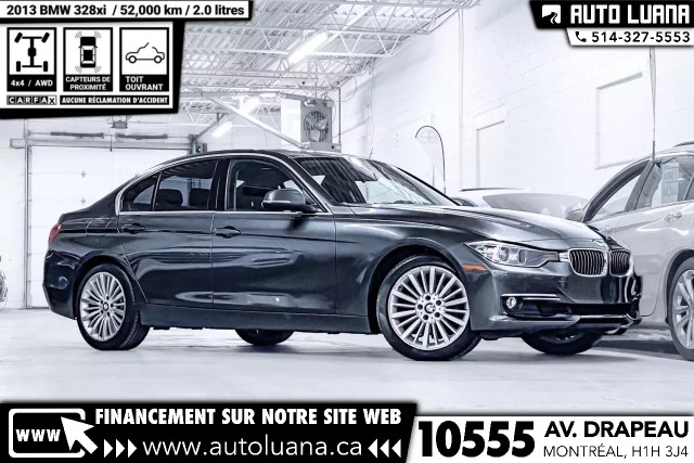2013 BMW 3-Series 328i xDrive TOIT/NAVI/LOW MILEAGE 52,000km dans Autos et camions  à Ville de Montréal
