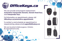 Auto Key Fobs, Remotes, Keys, Transponder Keys, Car Remotes,