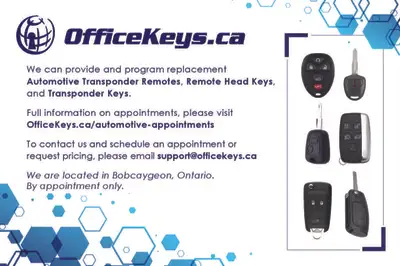 Auto Fobs, Keys, Automotive Keys, Remotes, Remotes,Car Keys, Car Key Fobs, Car Remotes, Transponder...
