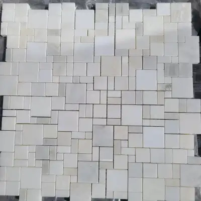 Marble 11-1/4 in. x 12-1/2 in. Mosaic Tile white, View more