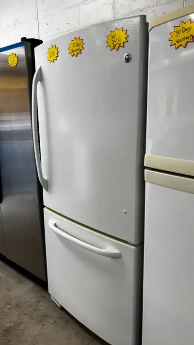 GE Bottom Freezer Refrigerator - 30” Wide 30 Days Warranty, View more