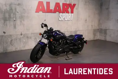 Alary Sport Cette MOTOCYCLETTE INDIAN SCOUT BOBBER LIMITED + TECH 2025 est disponible DÈS MAINTENANT...