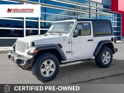 Odometer is 7837 kilometers below market average! Bright White Clearcoat 2022 Jeep Wrangler Sport S...