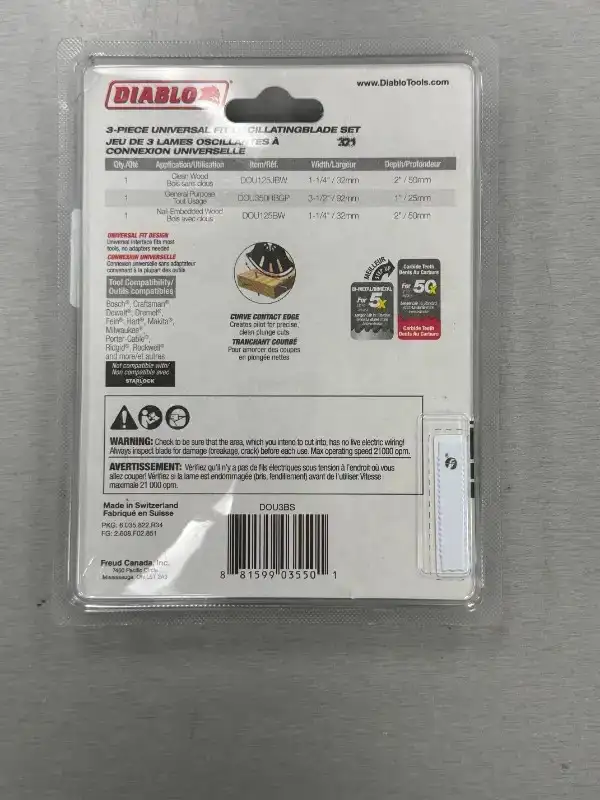 Diablo 3 pc Universal Fit Bi-Metal Oscillating Blade Set - NEW in Hobbies & Crafts in Oakville / Halton Region - Image 3