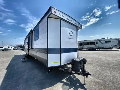 Keystone Springdale travel trailer 380DB highlights: Two Bedrooms Triple slides Patio Door Flex Loun...