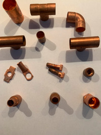 Copper Plumbing Parts Elbow, Tee's, Coupling, Screws