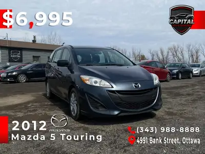 FAMILY. PRACTICAL. FUEL-EFFICIENT! 2012 Mazda 5 Touring Compact 6-Passenger Minivan Exterior: Gray I...