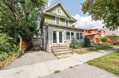 The home is located in the Weston neighbourhood in Toronto. The neighbourhood is situated in the nor...