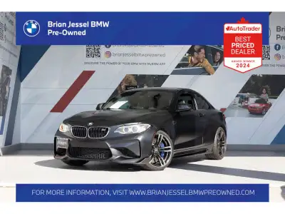 2016 BMW M2 3.0L I6 RWD 7-Speed Automatic EXTERIOR - BLACK SAPPHIRE METALLIC INTERIOR - BLACK/BLUE S...