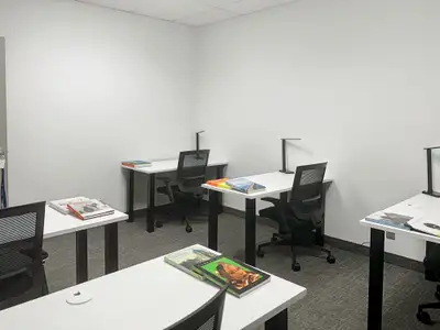 Access a bright and inspiring office space to rent designed to help teams of five to do their best w...