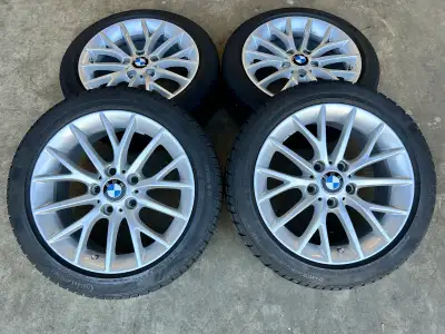IF U SEE THE AD RIMS TIRES STILL FOR SALE 4 OEM bmw 2 series 1 series rims 205/50/17 CONTINENTAL WIN...