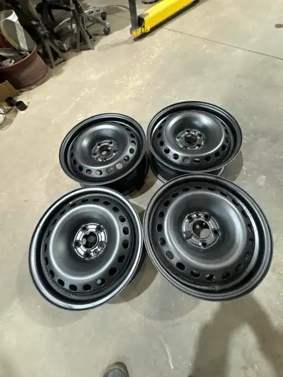 Four 16 inch x 6.5 wide Bolt Pattern 5x110 Black Envy Steel Wheel Slightly used All four for $200.00...