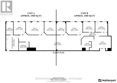 Second Floor 1500 Sq Ft Unit Can Be Created From Larger Unit. New Unit Would Consist Of Four Private...