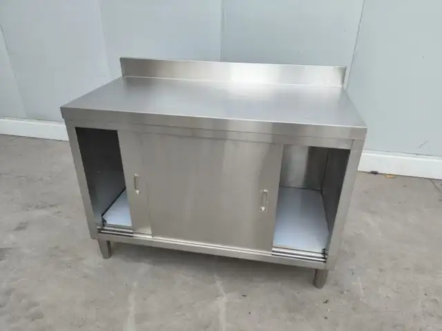 SS SLIDING DOOR BENCH GARAGE AND RESTAURANT PREP TABLE 1218237 in Other in Edmonton - Image 3