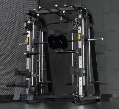 HEAVY DUTY SMITH MACHINE HOME GYM EXERCISE WEIGHT LIFTING 127554, View more