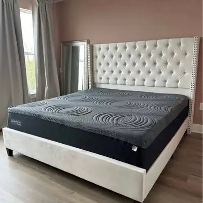  Lit Design à Tête Haute – Matelas Inclus, Paiement à la Liv, View more