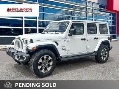 Clean CarFax, Beautiful Bright White 2023 Jeep Wrangler Sahara 4X4, 8-Speed Automatic, Fuel Efficien...