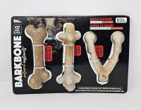 Barkbone Natural Instincts Bacon Flavour Nylon Chew Dog Toys New