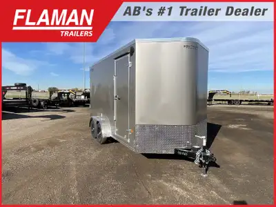 2026 ROYAL 7'X14' + 2' V-NOSE CARGO TRAILER Color: Pewter (2) 3500lb Lippert Spring Axles Tires: ST2...