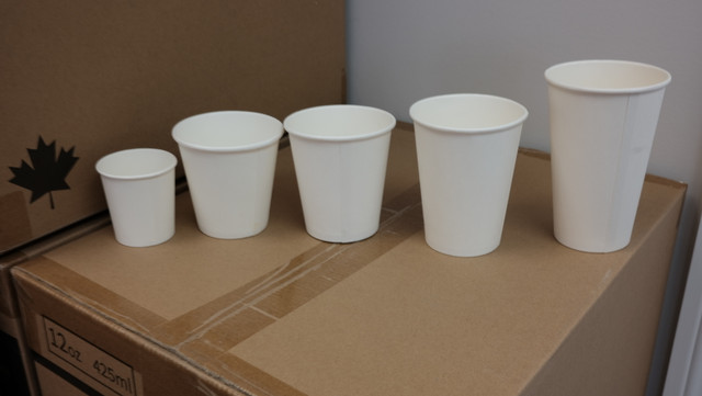 Differnent size Single-Wall paper cups in Industrial Kitchen Supplies in Markham / York Region