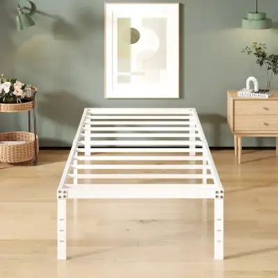 Upcanso White Twin Bed Frames No Box Spring... ID# 7524, View more