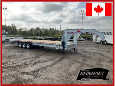 2026 Canada Trailers 8.5x30 10.5 Ton Galvanized Gooseneck Equipment Trailer 22,680LB GVWR, 3 7000LB...