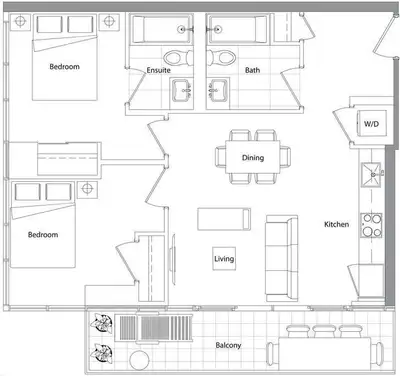 ️ Concord Canada House | Toronto ️ 2 Bedrooms | 2 Bathrooms 770 sqft Interior + 110 sqft Balcony Sou...