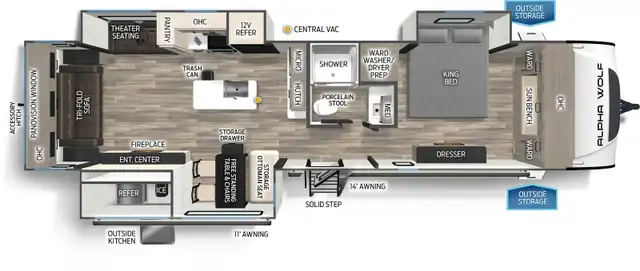 2025 Alpha Wolf 33RL-L Limited Couples Camper RV in Travel Trailers & Campers in Winnipeg - Image 7