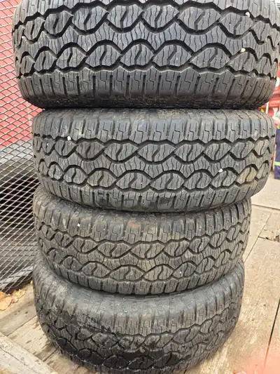 we have a few sets of new take offs. 275/65R18 Goodyear Wrangler Territory A/T. These are the OE ver...