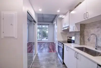 Renovated Akelius studio apartment for rent. Located near Atwater in the Little Burgundy neighborhoo...