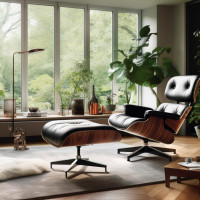 Eames lounge    set, chair and  ottoman