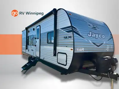 Jayco Jay Flight SLX travel trailer 265BHS highlights: Outside Kitchen Jack-Knife Sofa Front Private...
