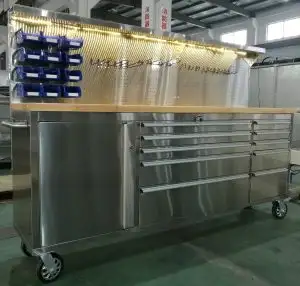NEW 11 DRAWER 84 INCH STAINLESS STEEL TOOL BENCH/LED LIGHT 8411D in Tool Storage & Benches in Edmonton - Image 2