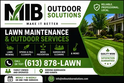 MIB Outdoor Solutions is a local, family-owned business proudly serving the Nepean, Barrhaven, Stitt...