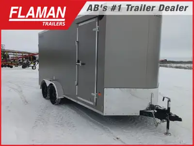 2026 ROYAL 7'X16' + 2' V-NOSE ENCLOSED CARGO TRAILER Color: Pewter (2) 3500lb Lippert Spring Axles T...