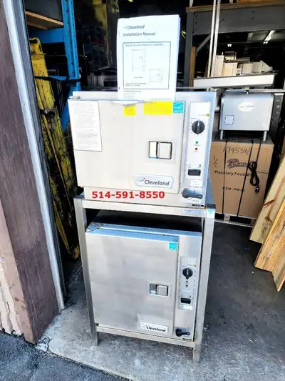 Cleveland double steamer model 22CET.1 on top and model 22CET6.1 on the bottom. Both are in mint con...