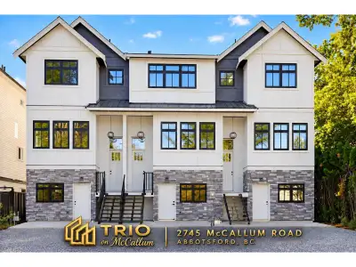 TRIO ON MCCALLUM! Brand new 2,474 SF, 3 bedroom plus den, 4 bathroom, 3 level Rowhome in central Abb...