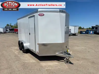NEO ALL-ALUMINUM 7' x 14' TANDEM AXLE ENCLOSED CARGO TRAILER WITH DOUBLE BARN DOORS AND 6in. EXTRA H...