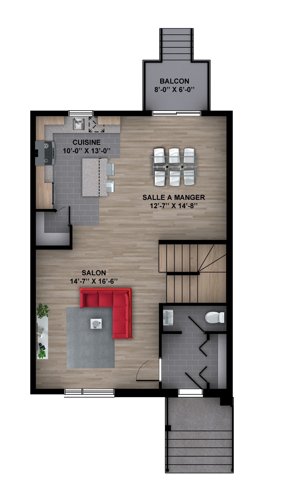 NEUF-Maison 2 étages a louer avec stationnement 3 chambres 2