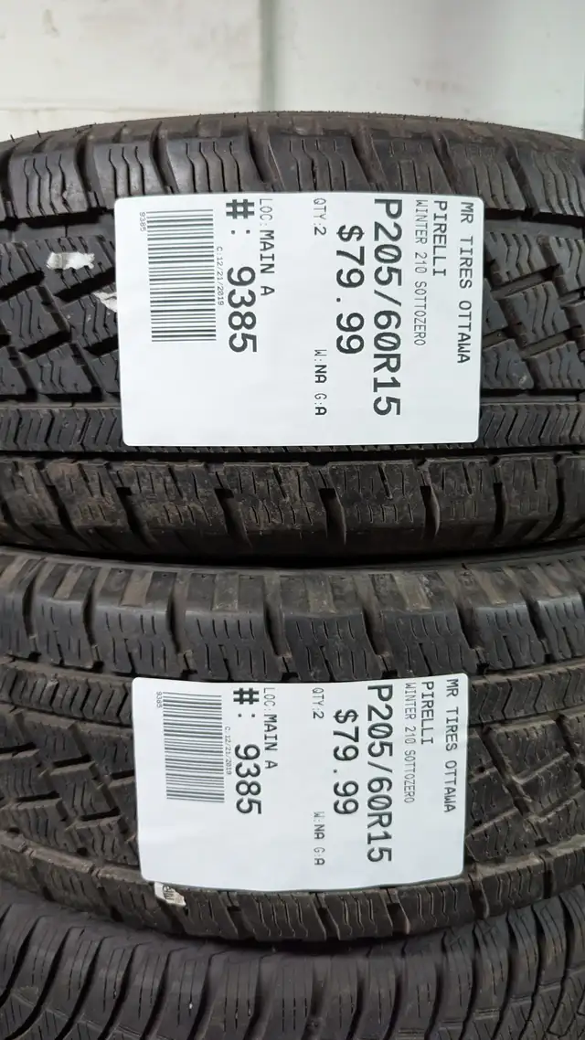 P205/60R15 205/60/15 PIRELLI WINTER 210 SOTTOZERO TAG # 9385 in Tires & Rims in Ottawa - Image 2