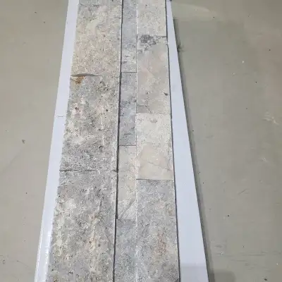 Natural Travertine Split Face Wall PanelsSilver Ash Split Face, View more