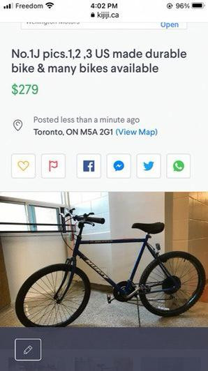 No.1J original made in USA durable Huffy bike in Cruiser, Commuter & Hybrid in City of Toronto