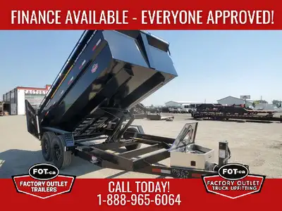 Welcome to Factory Outlet Trailers! NEW 7x14ft Tandem Axle High Side Dump Trailer from Southland - 1...