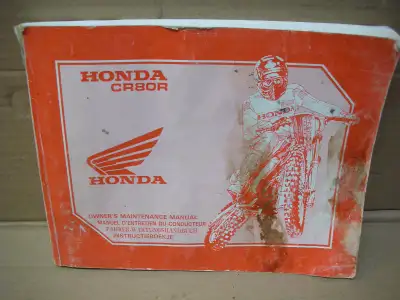 Used Honda CR 80 Manuel it is used covers are not great but it is all there English /French / German...