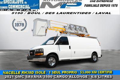 2021 GMC Savana A QUI LA CHANCE RARE SUR LE MARCHÉ / 2021 GMC SAVANA 3500 CARGO ALLONGÉ / 6.6 LITRES...