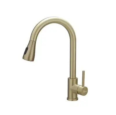 Dual-Flow Pull-Out 360° Hot & Cold Kitchen Mixer Faucet Gold, View more