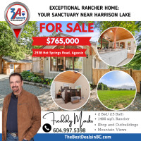 Explore this Rancher Style Home with Mountain-View - Agassiz