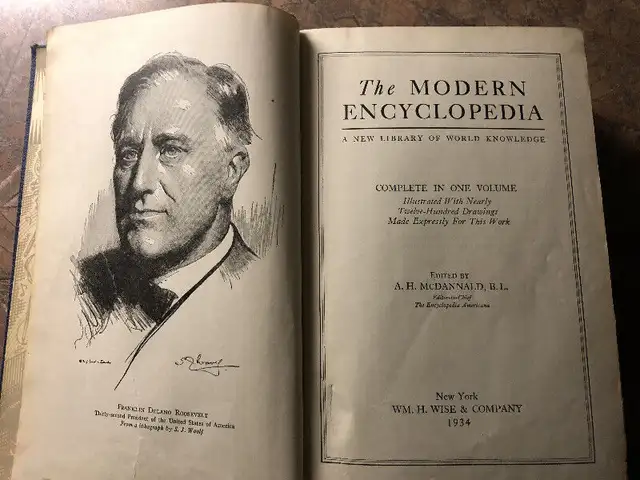 Encyclopédie anglaise "The Modern Encyclopedia 1934 AH McDannald in Other in Saguenay - Image 5